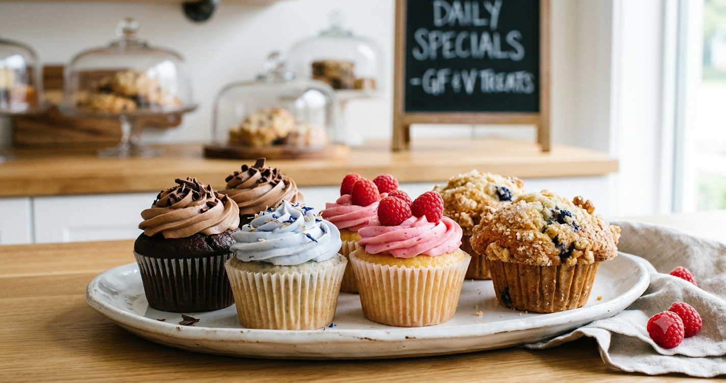 Assortment of gluten-free and vegan baked goods